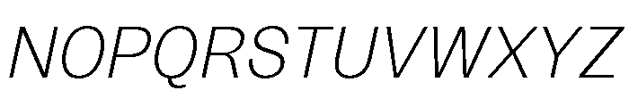 Sundry Light Italic Font UPPERCASE