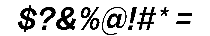 Sundry Medium Italic Font OTHER CHARS