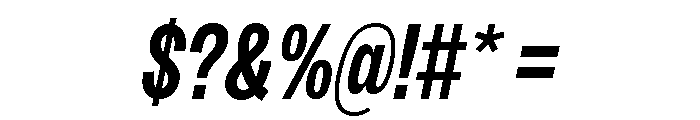 Sundry Narrow Bold Italic Font OTHER CHARS