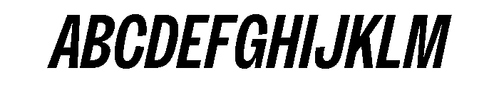 Sundry Narrow Bold Italic Font UPPERCASE
