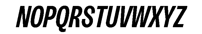 Sundry Narrow Bold Italic Font UPPERCASE