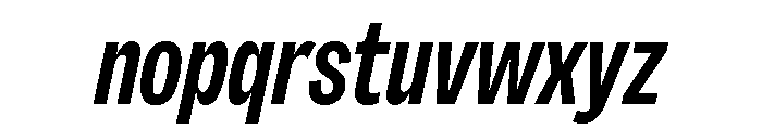 Sundry Narrow Bold Italic Font LOWERCASE