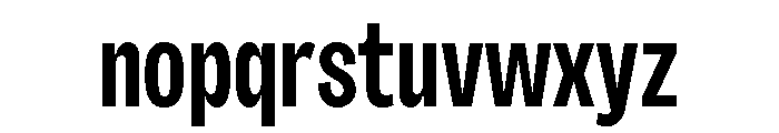 Sundry Narrow Bold Font LOWERCASE