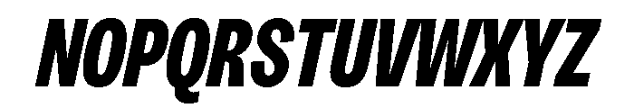 Sundry Narrow Heavy Italic Font UPPERCASE