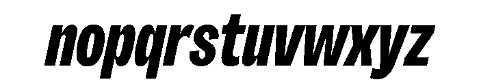 Sundry Narrow Heavy Italic Font LOWERCASE