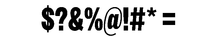 Sundry Narrow Heavy Font OTHER CHARS