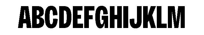Sundry Narrow Heavy Font UPPERCASE