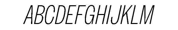 Sundry Narrow Light Italic Font UPPERCASE