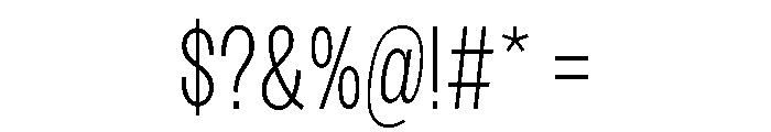 Sundry Narrow Light Font OTHER CHARS