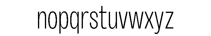 Sundry Narrow Light Font LOWERCASE
