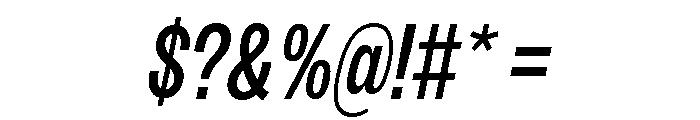 Sundry Narrow Medium Italic Font OTHER CHARS