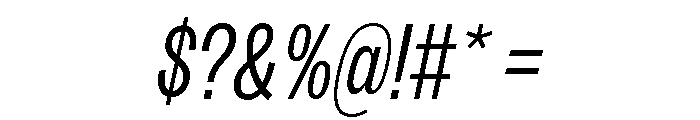 Sundry Narrow Regular Italic Font OTHER CHARS