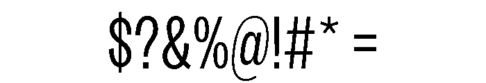 Sundry Narrow Regular Font OTHER CHARS