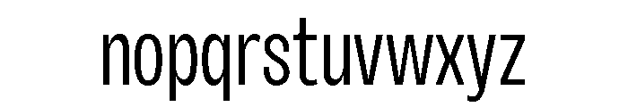Sundry Narrow Regular Font LOWERCASE