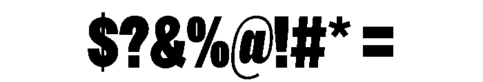 Sundry Narrow Super Black Font OTHER CHARS
