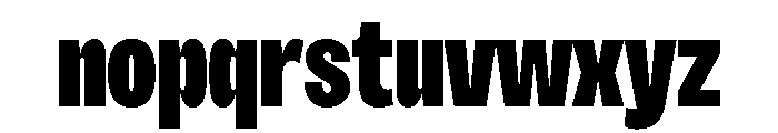 Sundry Narrow Super Black Font LOWERCASE