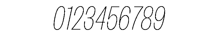 Sundry Narrow Thin Italic Font OTHER CHARS