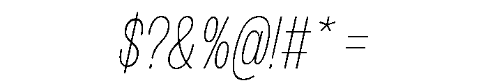 Sundry Narrow Thin Italic Font OTHER CHARS