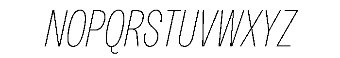 Sundry Narrow Thin Italic Font UPPERCASE
