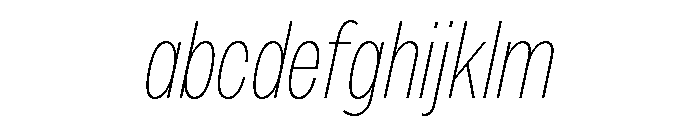 Sundry Narrow Thin Italic FONT