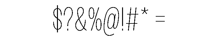 Sundry Narrow Thin Font OTHER CHARS