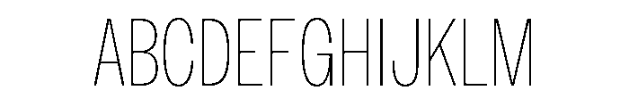 Sundry Narrow Thin Font UPPERCASE
