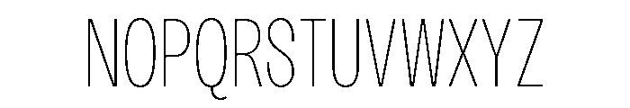 Sundry Narrow Thin Font UPPERCASE
