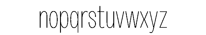 Sundry Narrow Thin Font LOWERCASE