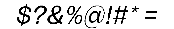 Sundry Regular Italic Font OTHER CHARS