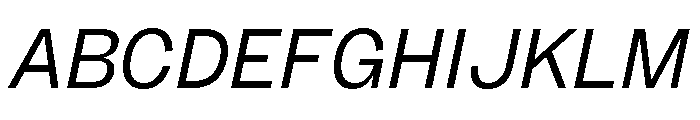 Sundry Regular Italic Font UPPERCASE