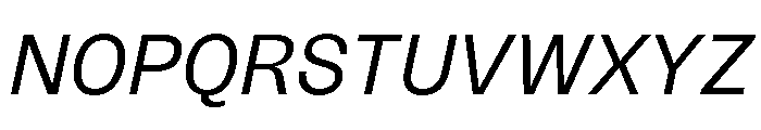 Sundry Regular Italic Font UPPERCASE