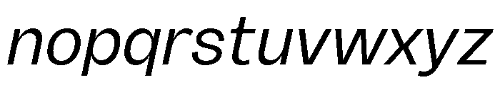 Sundry Regular Italic Font LOWERCASE