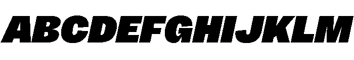 Sundry Super Black Italic Font UPPERCASE