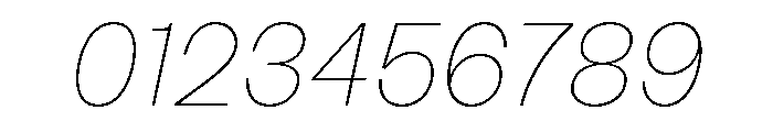 Sundry Thin Italic Font OTHER CHARS
