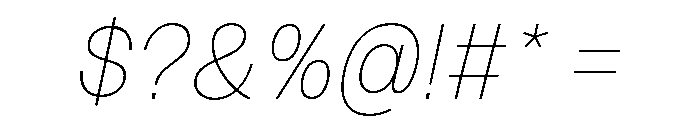 Sundry Thin Italic Font OTHER CHARS