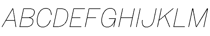 Sundry Thin Italic Font UPPERCASE