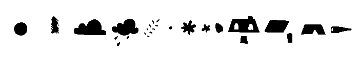 Sunshine Daisies Extras Fill Font UPPERCASE