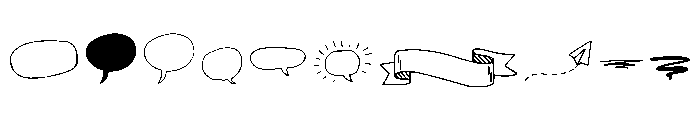 Sunshine Daisies Extras Outline Font OTHER CHARS