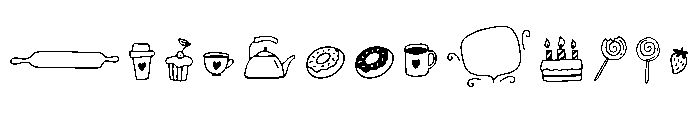 Sunshine Daisies Extras Outline FONT