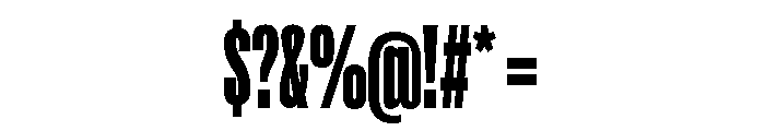 Super Condensed Black Font OTHER CHARS