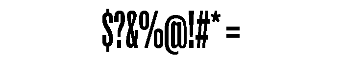 Super Condensed Bold Font OTHER CHARS