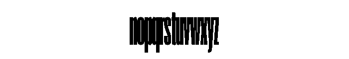 Super Condensed Compressed Black Font LOWERCASE