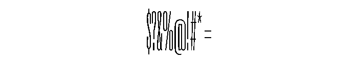 Super Condensed Compressed Extra Light Font OTHER CHARS