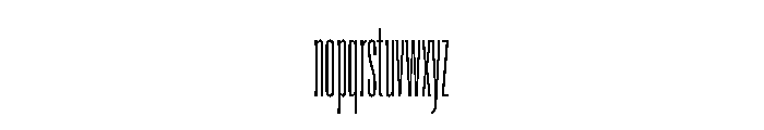 Super Condensed Compressed Extra Light Font LOWERCASE