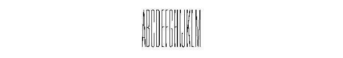 Super Condensed Compressed Hairline Font UPPERCASE