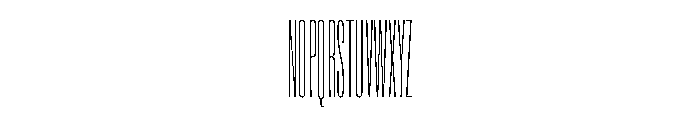 Super Condensed Compressed Hairline Font UPPERCASE