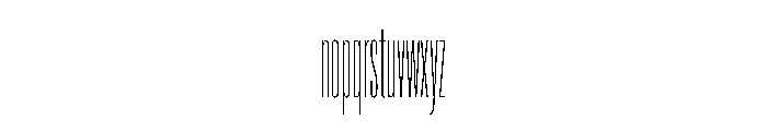 Super Condensed Compressed Hairline Font LOWERCASE