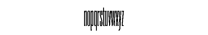 Super Condensed Compressed Light Font LOWERCASE