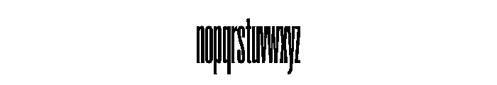 Super Condensed Compressed Regular Font LOWERCASE