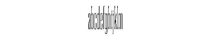 Super Condensed Compressed Thin FONT